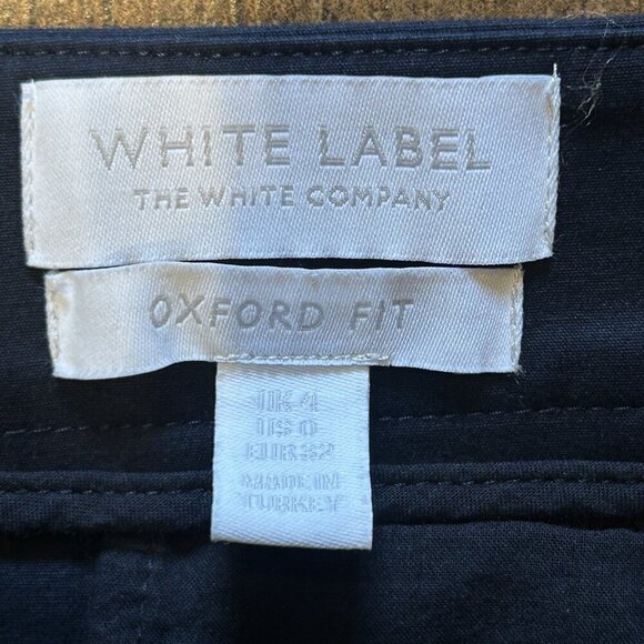 White Label The White Company Navy Blue Oxford Fit Straight Leg Pants Size 0 - Picture 5 of 10